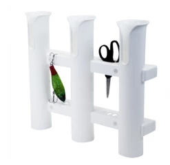 TEMPRESS Fishing Rods FISH-ON Plastic Triple Rod Holder White