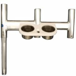 Birdsall Marine Triple Offset Rod Holder W/ Cup Holder