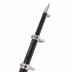 TACO METALS, INC. TACO Carbon Fiber Tele-Outrigger Pole - Black W/Silver Rings & Tips