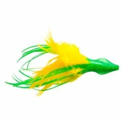 Fishing Lures C&H LURES No Alibi Dolphin Delight Rigged & Ready Green/Yellow Skirt, 1.5 Oz