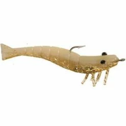 DOA Lures 2.75" Rigged Shrimp 6Pk - Glow / Gold Rush Belly
