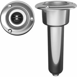 MATE SERIES, INC. Fishing Accessories MATE SERIES Stainless Steel 0° Round Top Rod & Cup Holder With Drain
