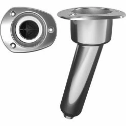 MATE SERIES, INC. MATE SERIES Stainless Steel Oval Top Rod & Cup Holder With Drain