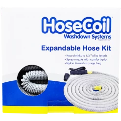 HOSECOIL 25' Expandable Hose Kit W/ Nozzle And Storage Bag Marine Equipment